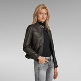 G-Star RAW® Leather Biker Jacket グレー