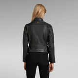 G-Star RAW® Leather Biker Jacket Grey