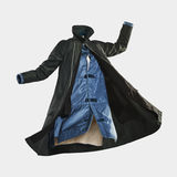 G-Star RAW® E Long 2 in 1 Trench Grey model front