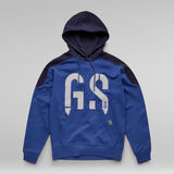 G-Star RAW® 89 Logo Block Hoodie Medium blue