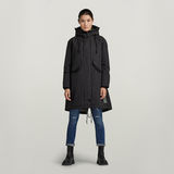 G-Star RAW® Hooded Fishtail Parka Zwart