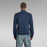 G-Star RAW® GS Structured Half Zip Knitted Sweater Dark blue