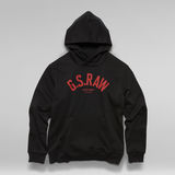G-Star RAW® Loaq Graphic Hooded Sweater Noir