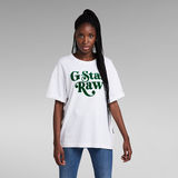 G-Star RAW® T-shirt Unisex Foxy Boxy Blanc