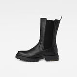 G-Star RAW® Kafey High Chelsea Leather Boots Black side view