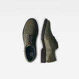 G-Star RAW® Vacum II NTC Leather Shoes Green both shoes