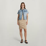 G-Star RAW® Engineered Rib Tank Dress Beige