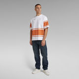 G-Star RAW® T-shirt Boxy Printed Stripe Blanc