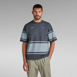 G-Star RAW® Boxy Printed Stripe T-Shirt Mittelblau