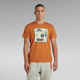 G-Star RAW® T-shirt Scarf Photoprint Orange