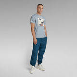 G-Star RAW® T-shirt Scarf Photoprint Bleu clair