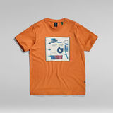 G-Star RAW® T-Shirt Scarf Photoprint Oranje