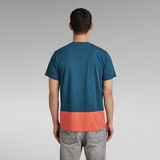 G-Star RAW® Color Block RAW. T-Shirt Mittelblau