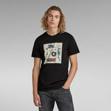 G-Star RAW® Scarf Photoprint T-Shirt Schwarz