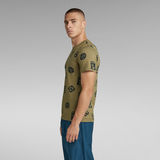 G-Star RAW® Shield Allover Slim T-Shirt Mehrfarbig