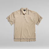 G-Star RAW® Oversized Knitted Polo Beige