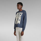 G-Star RAW® Hard Core Denim Loose Hooded Sweater Medium blue