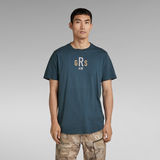 G-Star RAW® Lash Back Graphic T-Shirt Mittelblau