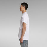 G-Star RAW® T-shirt Multi Graphic Loose Blanc