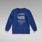 G-Star RAW® Kinderen Logo Sweater Donkerblauw