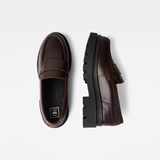 G-Star RAW® Mocassin Naval Leather Rouge both shoes
