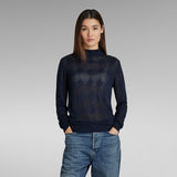 G-Star RAW® Pointelle Knitted Sweater Dark blue