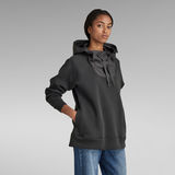 G-Star RAW® Mix Graphic Loose Hooded Sweatshirt Grau
