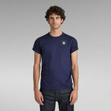 G-Star RAW® T-Shirt Unisex Badge Logo + Bleu moyen