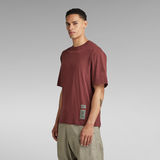 G-Star RAW® Unisex Back Tape Oversized T-Shirt Brown