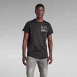 G-Star RAW® T-shirt Lash Small Graphic Noir