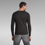 G-Star RAW® Basic Round Neck Long Sleeve T-Shirt Schwarz