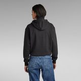 G-Star RAW® Cropped Hooded Loose Sweater Black