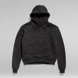G-Star RAW® Cropped Hooded Loose Sweater Black