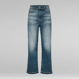 G-Star RAW® Tedie Ultra High Straight Ripped Edge Ankle C Jeans Medium blue