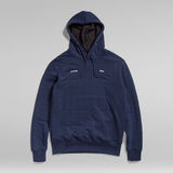 G-Star RAW® Quilted Hooded Sweater Medium blue