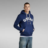 G-Star RAW® Varsity Felt Hooded Sweater Dark blue
