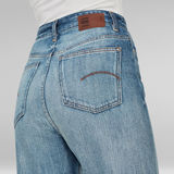 G-Star RAW® Jeans Tedie Ultra High Straight Turn Up Raw Edge Ankle Azul intermedio