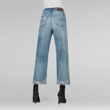 G-Star RAW® Jeans Tedie Ultra High Straight Turn Up Raw Edge Ankle Azul intermedio