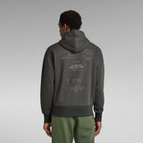 G-Star RAW® Back Graphic Loose Hooded Sweater Grey