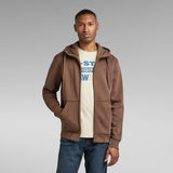 G-Star RAW® Premium Core Hooded Zip Sweater Brown