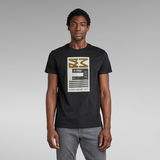 G-Star RAW® T-shirt Flock Graphic Noir