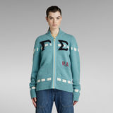 G-Star RAW® Cardigan en maille Graphic Loose Bleu clair