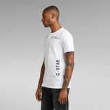 G-Star RAW® T-shirt Multi Stencil Graphic Slim Blanc