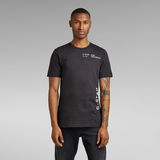 G-Star RAW® T-shirt Multi Stencil Graphic Slim Noir