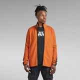 G-Star RAW® Lightweight Logo Tape Zip Through Sweater Oranje