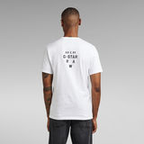 G-Star RAW® T-shirt Multi Stencil Graphic Slim Blanc