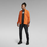 G-Star RAW® Lightweight Logo Tape Zip Through Sweater Orange