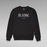 G-Star RAW® Motif RAW multicolore. Sweat Noir