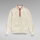 G-Star RAW® Half Zip Binding Sweater White