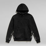 G-Star RAW® Sudadera con capucha Logo Tape Hooded Negro